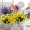 Artificial Flowers Outdoor UV Resistant Fake Plants Indoor Outside 10 Bundles (Yellow)